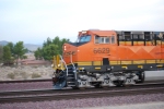 BNSF 6629 side shot of the cab as she rolls by me heading westbound.